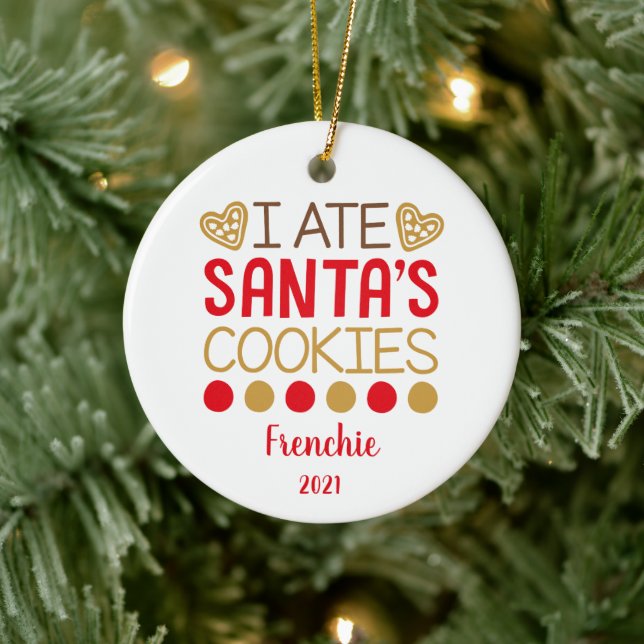 Funny Personalised Pet Dog Puppy Photo Ceramic Ornament (Tree)