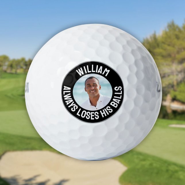 Funny Personalised Photo And Name Lost Golf Balls (Funny Personalized Photo And Name Lost Golf Balls)