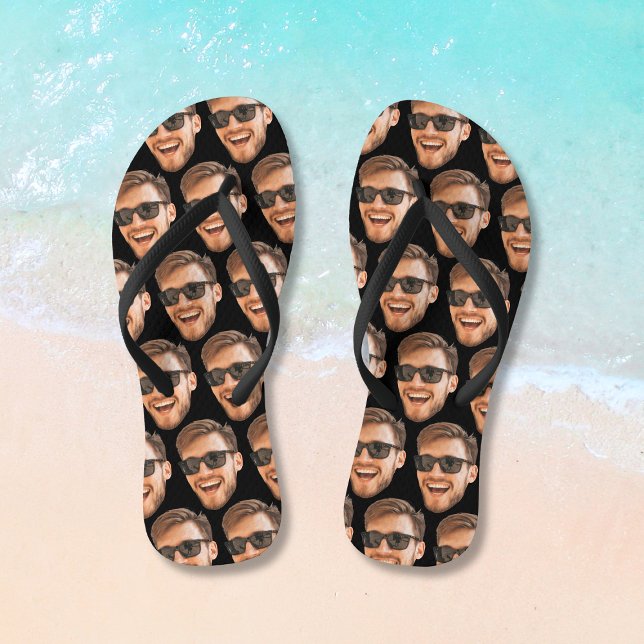 Funny Personalised Photo Face Thongs (Funny Personalized Photo Face Flip Flops
)