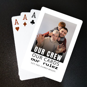 Funny Personalised Photo Playing Family Friends Cards