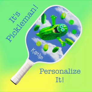 Funny Personalised Pickleman Pickleball Paddle