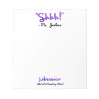 Funny Personalised Shhh! School Librarian Quote