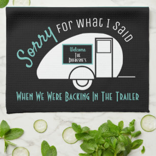 Funny Personalised "Sorry When We Were..." Kitchen Tea Towel