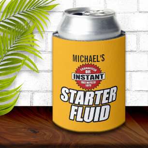 Funny Personalised Starter Fluid Can Cooler