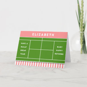 funny personalised tennis birthday card