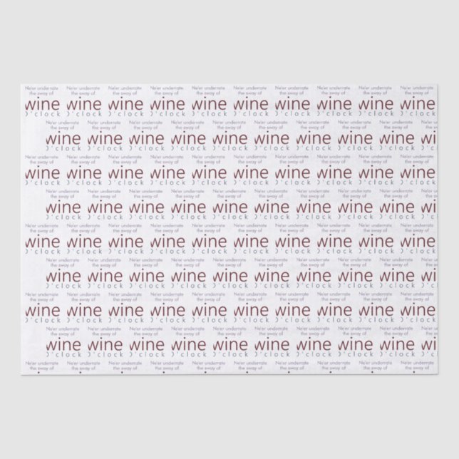 Funny Personalised Wine O'clock Tissue Paper (Front)