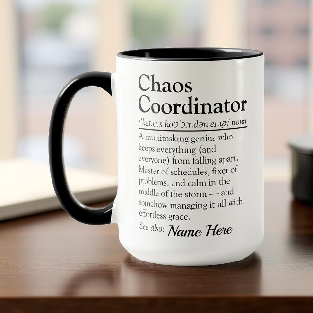 Funny Personalized Chaos Coordinator Appreciation Mug (Creator Uploaded)