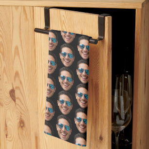 Funny Personalized Face Photo Tea Towel
