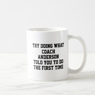 Funny Personalized Football Coach Custom Sports Coffee Mug