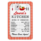 Funny Personalized Kitchen Hours