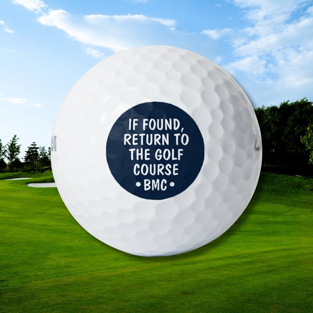 Funny Personalized Monogram Lost Golf Ball Quote (Golf humor with a modern edge.)
