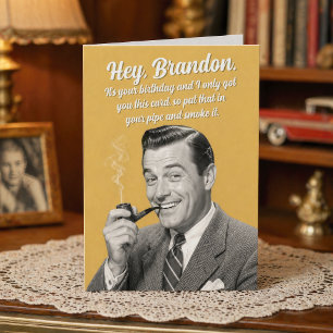 Funny Personalized Retro Vintage Birthday Card