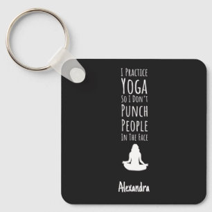 Funny Personalized Yoga Gifts For Adult Women Key Ring