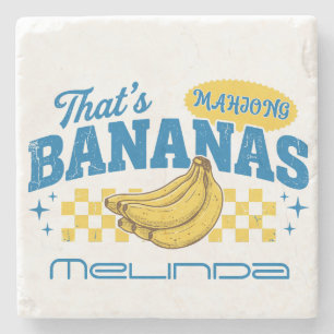 Funny Pesonalized That's Mahjong Bananas Retro Stone Coaster