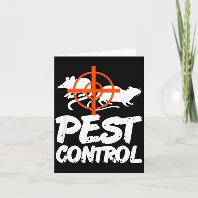 Funny Pest Control Humour For Rat Hunters &amp; Tr Card (Front)
