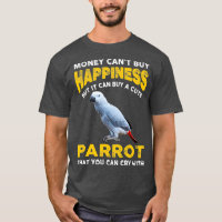 Funny Pet African Grey Parrot Joke Money Cant