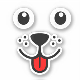 Funny Pet Animal Dog Puppy Happy Emoticon Face