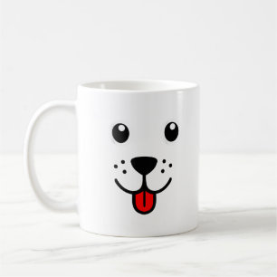 Funny Pet Animal Dog Puppy Happy Emoticon Face Coffee Mug