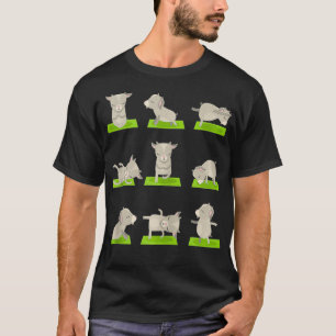 Funny Pet Goat Yoga On Mat Gym Teacher Instructor  T-Shirt