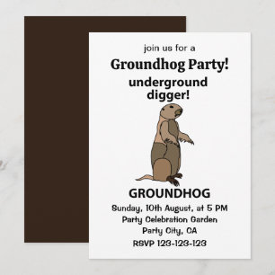 Funny Pet Groundhog Invitation