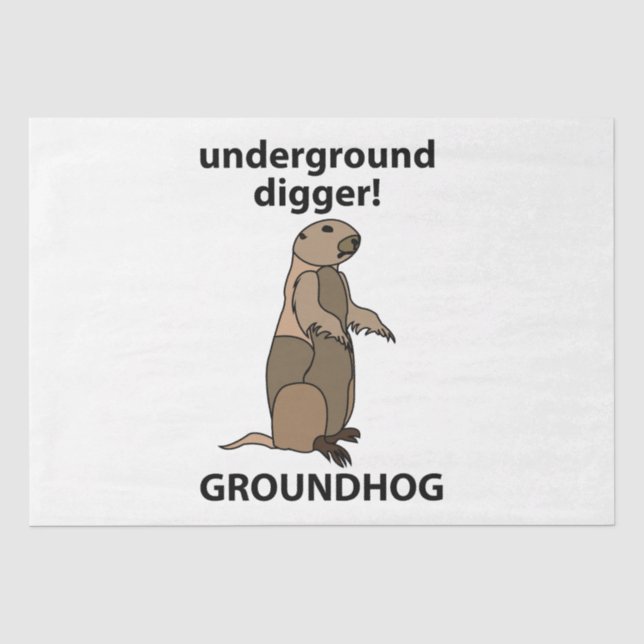 Funny Pet Groundhog Tissue Paper (Front)