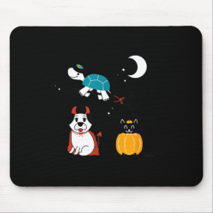 Funny Pet Halloween Costumes Dog Black Cat Cute Mouse Pad