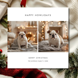 Funny Pet Happy Howlidays Dog Christmas Photo  Holiday Card