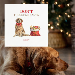 Funny Pet Image Santa Bag Christmas Cocktail Napkin