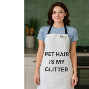 Funny Pet Lover "Pet Hair Is My Glitter" Apron