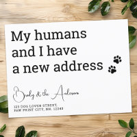 Funny Pet New Address We've Moved Cat Dog Moving