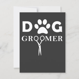 Funny Pet Workwear Grooming Dog Groomer Men Women Postcard