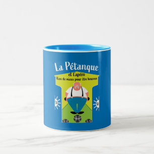 funny Pétanque gifts Two-Tone Coffee Mug