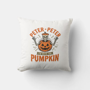 Funny Peter Peter Pumpkin Halloween Skeleton Shirt Cushion