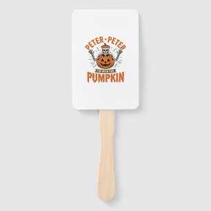 Funny Peter Peter Pumpkin Halloween Skeleton Shirt Hand Fan