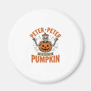 Funny Peter Peter Pumpkin Halloween Skeleton Shirt Magnet