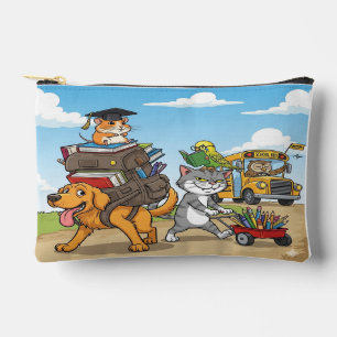 Funny Pets Back to School Zipper Pouch