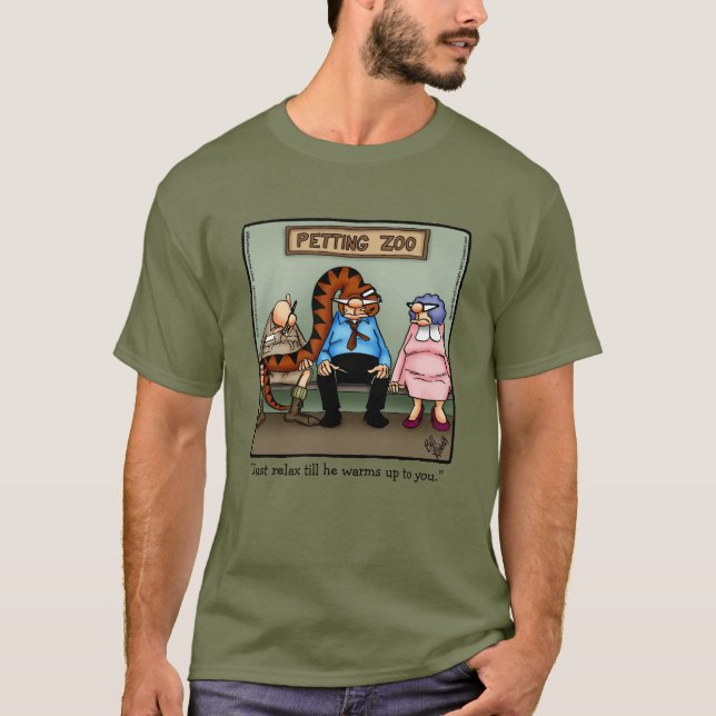 Funny Petting Zoo Humour Tee Shirt (Front)