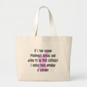 Funny Pharm-D (Pharmacy Student_ Gifts Large Tote Bag