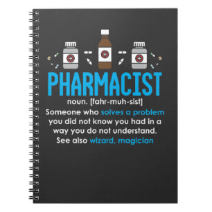 Funny Pharmacist Definition Pharmacy Employee Notebook