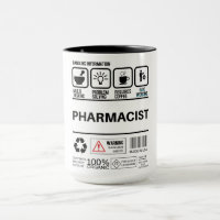 Funny Pharmacist Handling Information