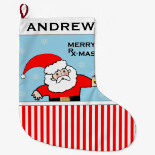 Funny Pharmacist Large Christmas Stocking
