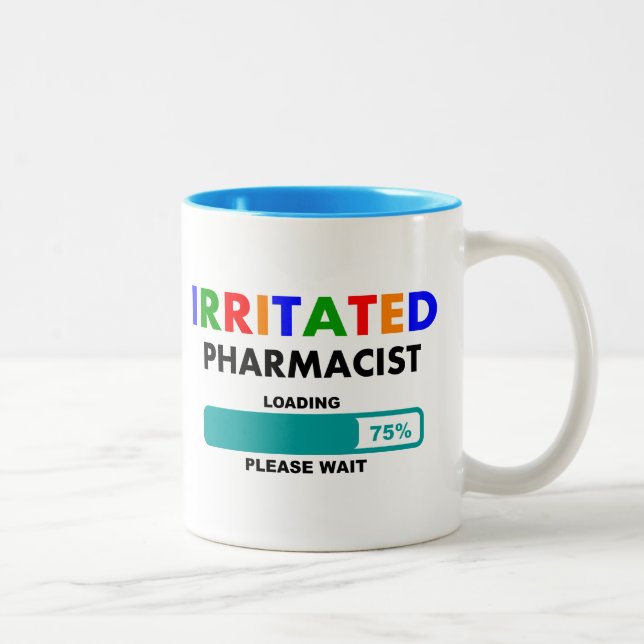 Funny Pharmacist Loading T-Shirts Two-Tone Coffee Mug (Right)