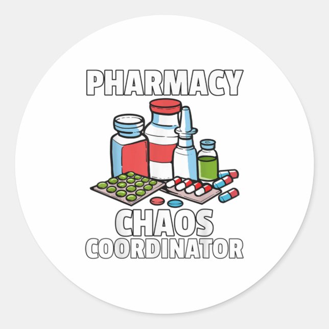 Funny Pharmacy Gift For A Pharmacist Classic Round Sticker (Front)