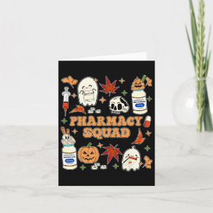 Funny Pharmacy Squad Halloween Pharmacist Tech Cow Card