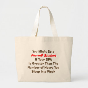 Funny PharmD Student Gifts Large Tote Bag
