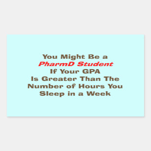 Funny PharmD Student Gifts Rectangular Sticker