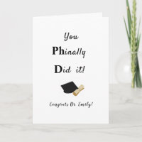 funny phd doctor graduate graduation congrats