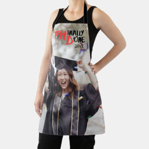 Funny PHD Graduation Custom Photo Personalised Apron