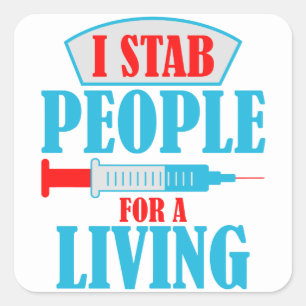 Funny Phlebotomist Blood Lab Phlebotomy Lab Tech Square Sticker