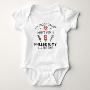 Funny Phlebotomist Dad Phlebotomy Technician Baby Bodysuit
